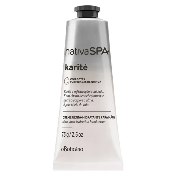 O Boticario Creme Hidratante Desodorante para Mãos Nativa SPA Karité 75g