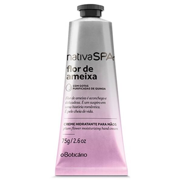 O Boticario Nativa Spa Creme Hidratante para Maos Flor de Ameixa 75g