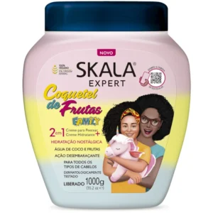 Skala Expert Creme de Tratamento Condicionador 2 em 1 Coquetel de Frutas Family 1000gr