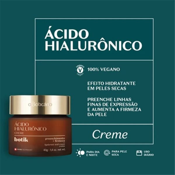 O Boticario - Botik CREME Facial Acido Hialuronico 40g - Imagem 2