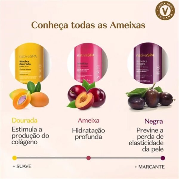 O Boticario - Nativa Spa Golden Plum  Ameixa Dourada Hidratante Corporal 400ml - Imagem 3
