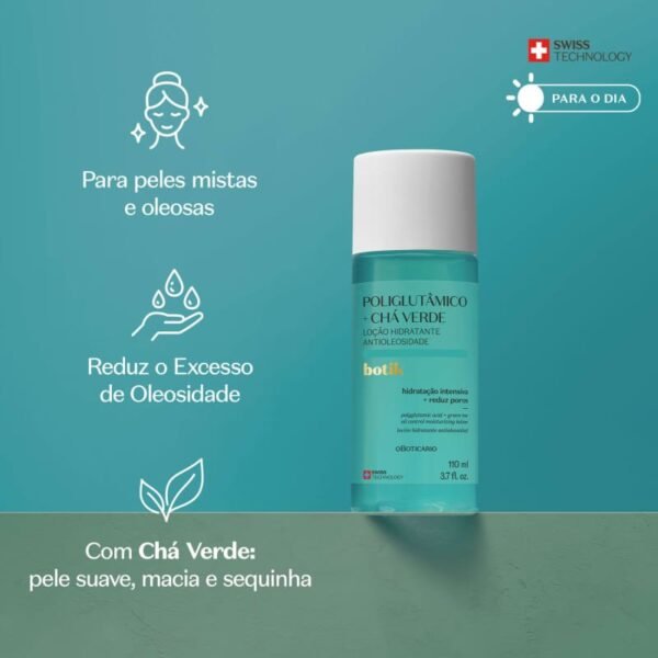 O Boticário - Botik Loção Antioleosidade Ácido Poliglutâmico+Chá Verde 110ml - Imagem 4