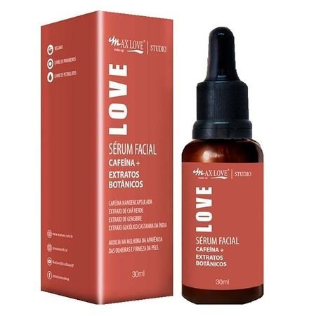 Max Love - Serum facial cafeína + extratos botânicos 30ml - Imagem 2