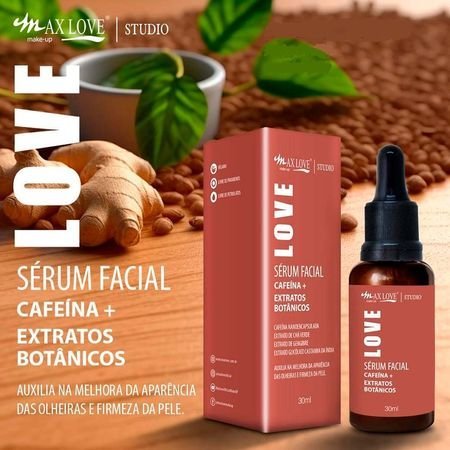 Max Love - Serum facial cafeína + extratos botânicos 30ml - Imagem 3