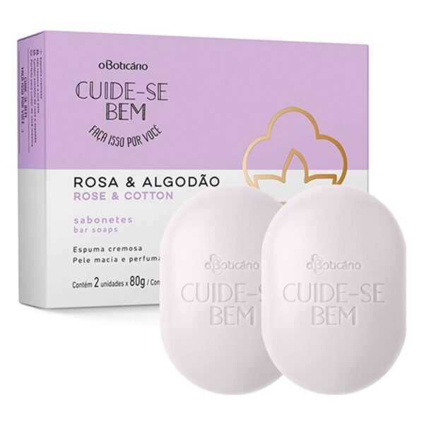 O Boticario - Cuide-se Bem Sabonete Rosa e Algodao 2x80g *