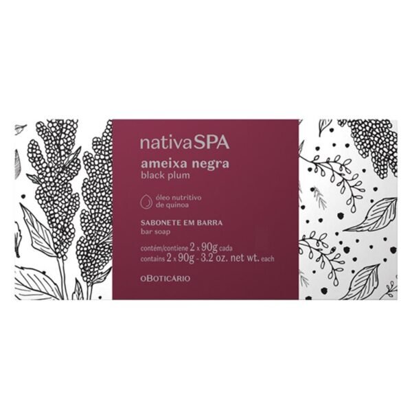 O Boticario - Nativa Spa Sabonete em barra Ameixa Negra 2x90g - Imagem 2