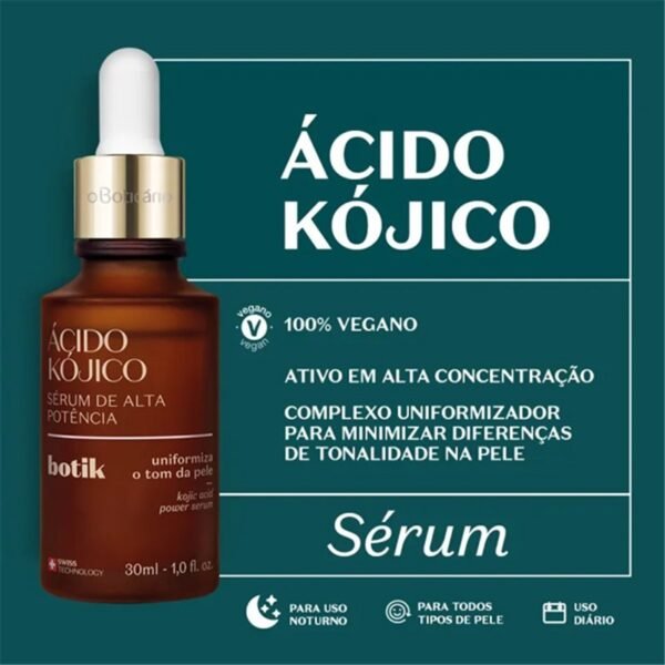50%off O Boticario - Botik Serum de Alta Potencia Acido Kojico 30ml (Validade.12/2025) - Imagem 2