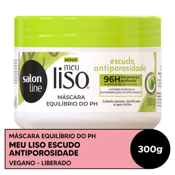 Salon Line - Meu Liso ESCUDO ANTIPOROSIDADE Máscara 300g - Imagem 4